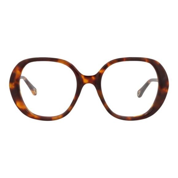Chloé Womens Square/Rectangle Havana Havana Transparent Fashion Designer Eyewear - Picture 1 of 4